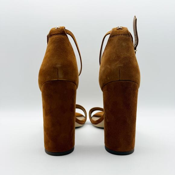 Sam Edelman Womens Yaro Ankle Strap Sandal Heel Size US 8.5 Brown Suede NIB - Picture 9 of 12